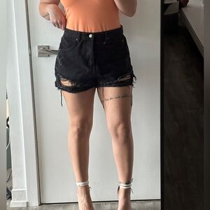 PrettyLittleThing Denim Shorts - US 8
